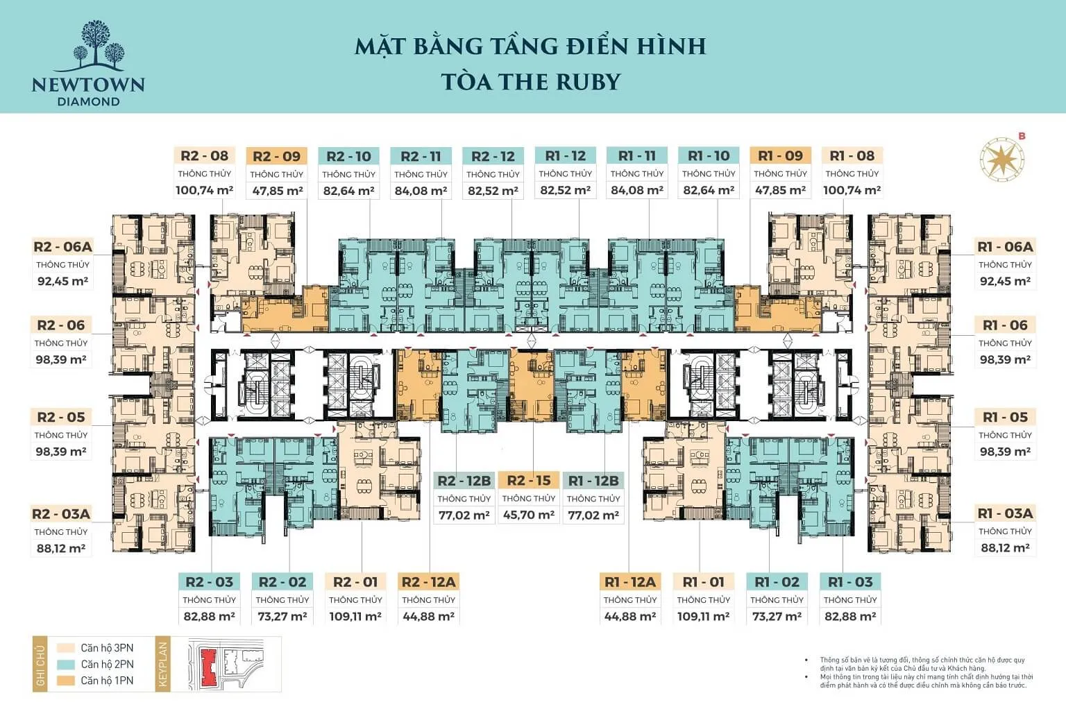 Mặt bằng The Ruby